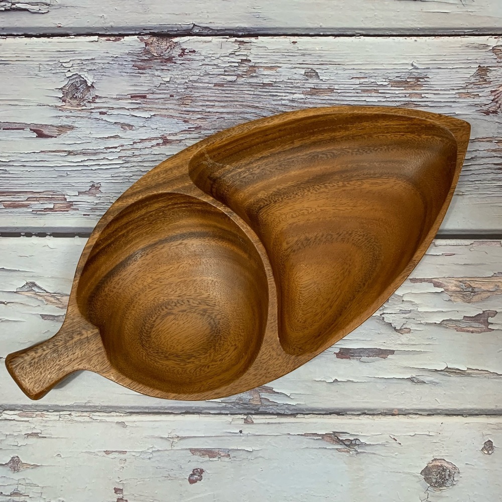 Monkey Pod ~ Vintage Wood Leaf Tray